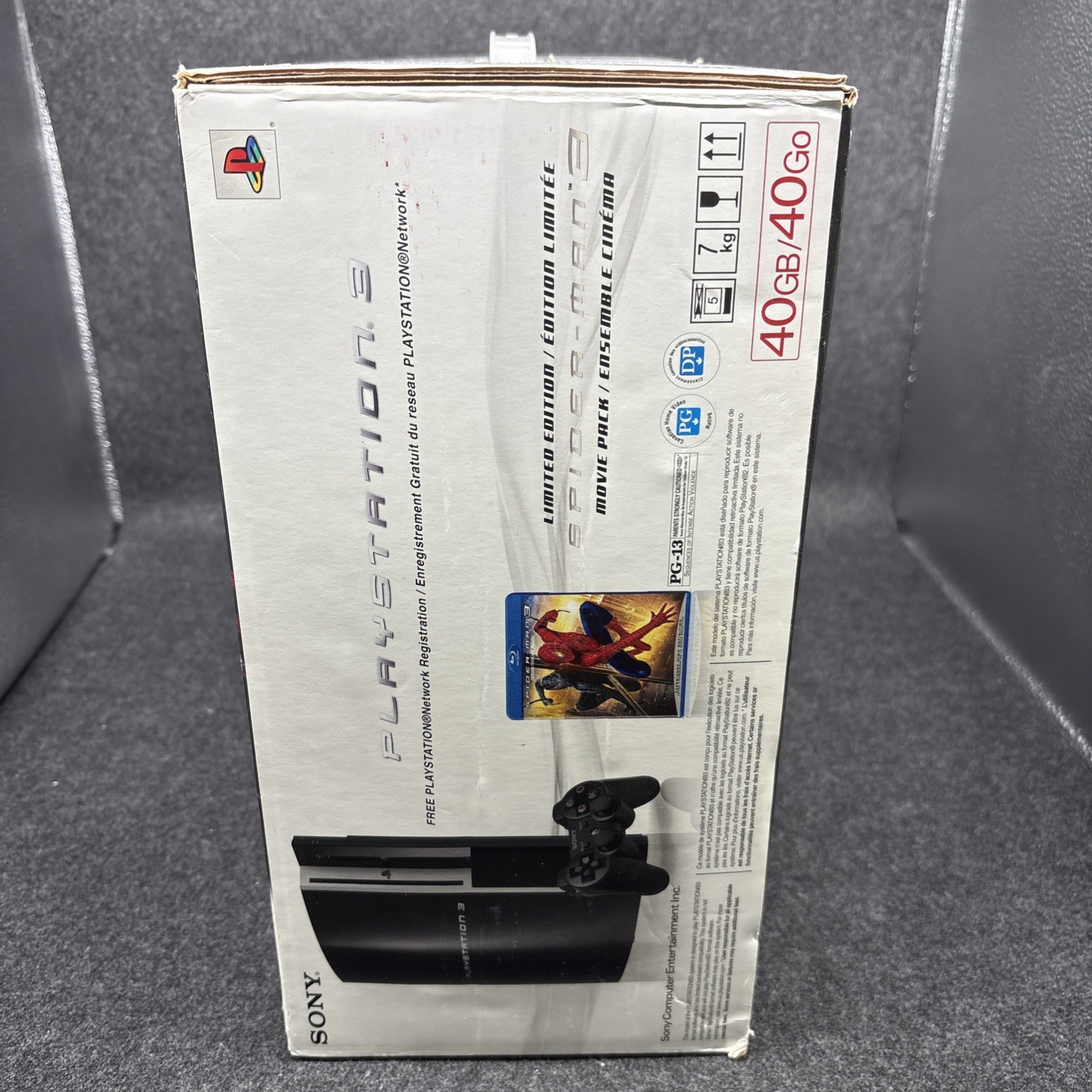 PlayStation 3 Spider-Man 3 Edition 40GB Piano Black Console – CIB Good Condition