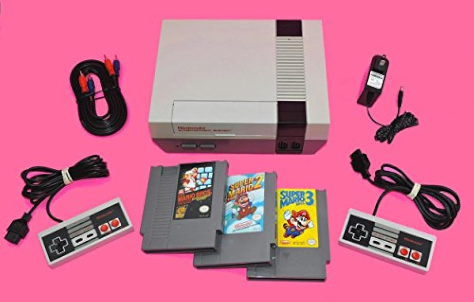 Nintendo NES Game System With Super Mario Bros 1 2 And 3 Console Video Game