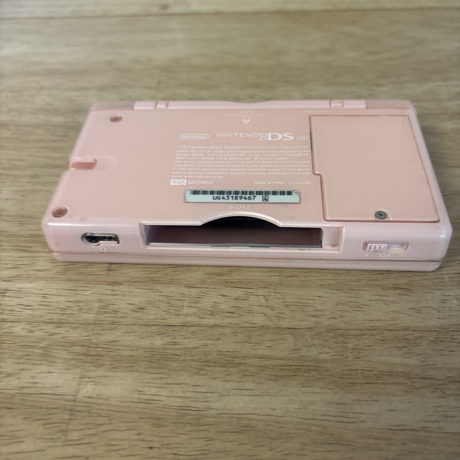 Nintendo DS Lite Handheld Game Console Pink Working See Description Charger