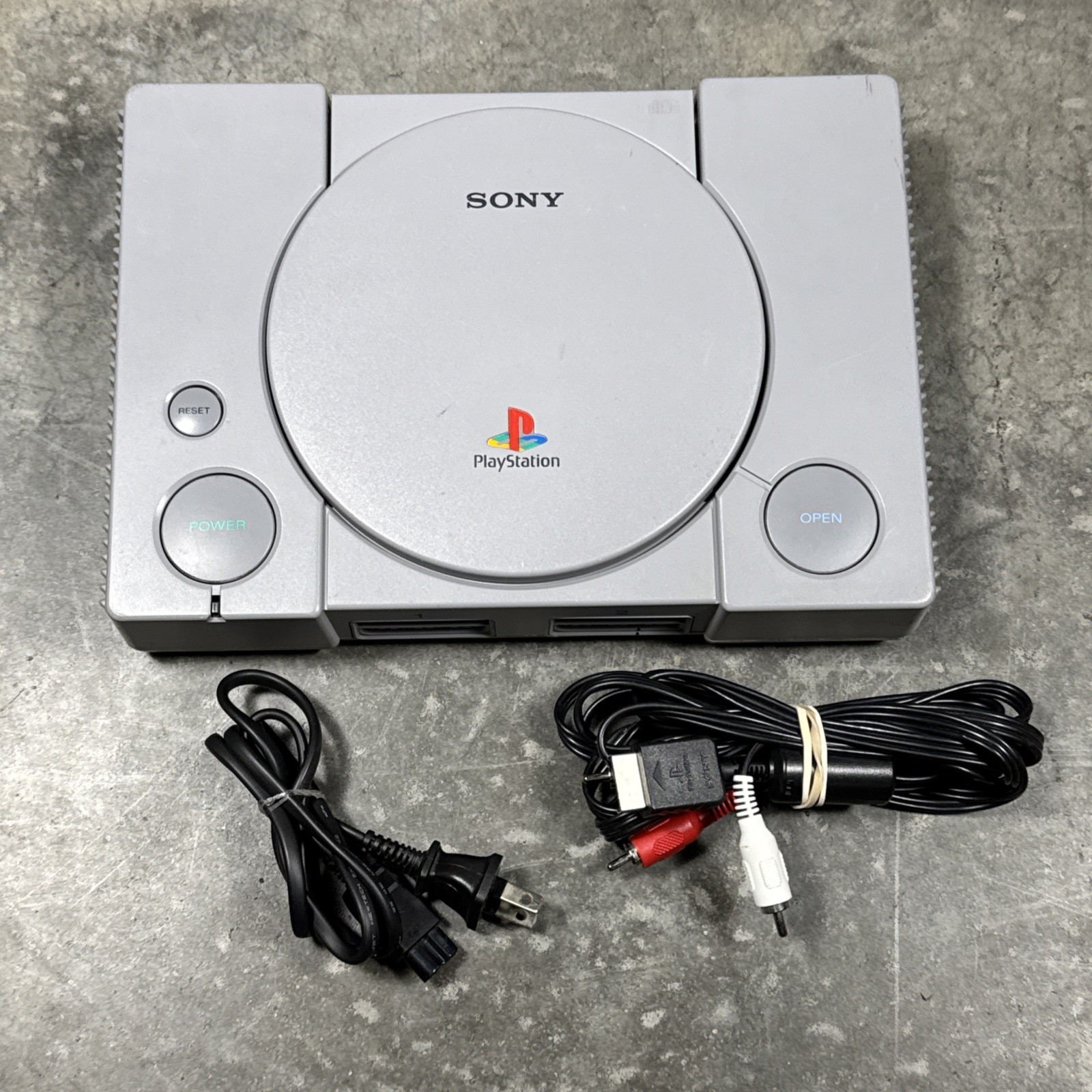 Sony PlayStation 1 PS1 Console (SCPH-5501) w/ OEM AV & Power Cable Tested