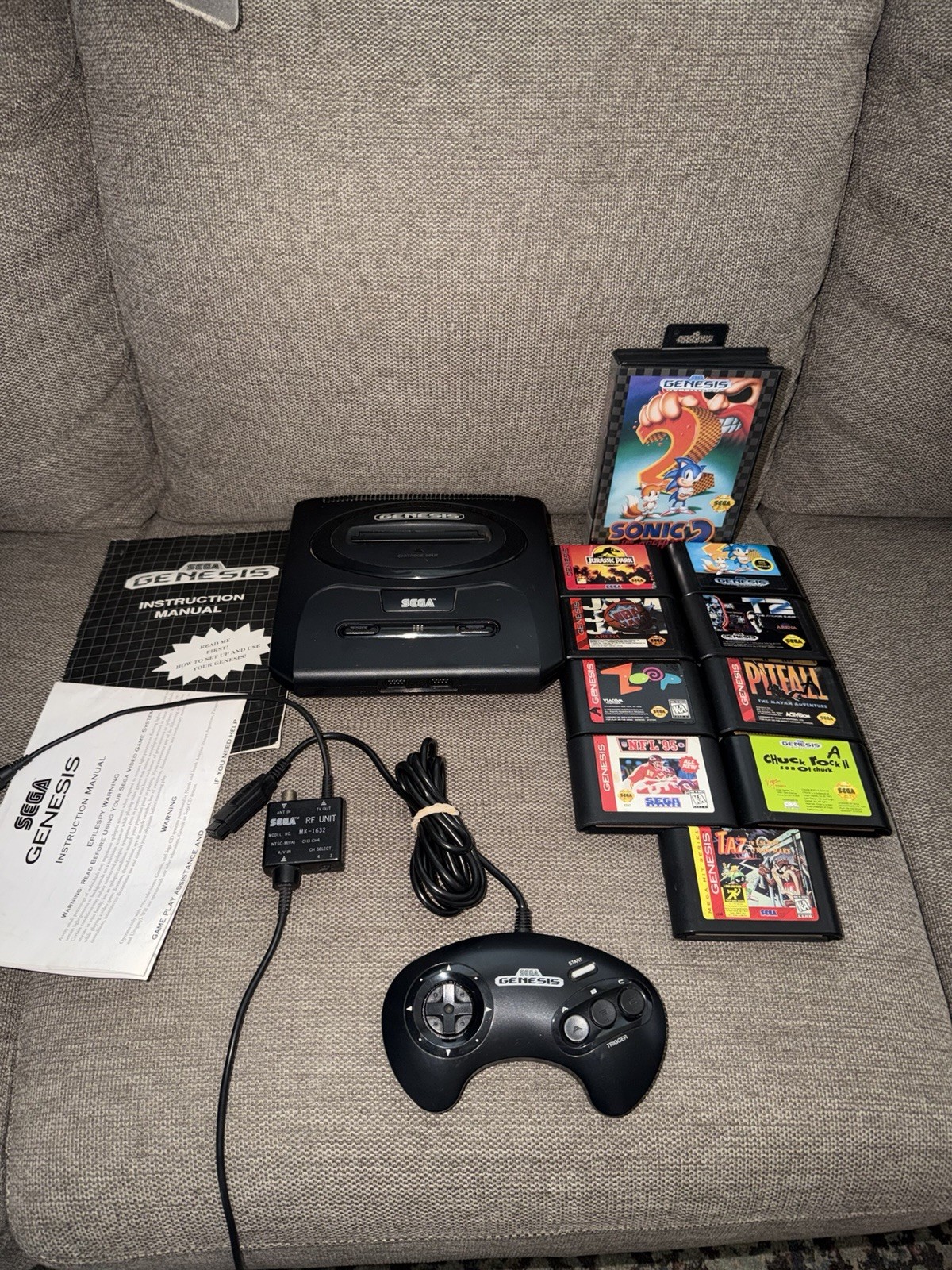 Sega Genesis Console Bundle w/ 10 Games – Tested