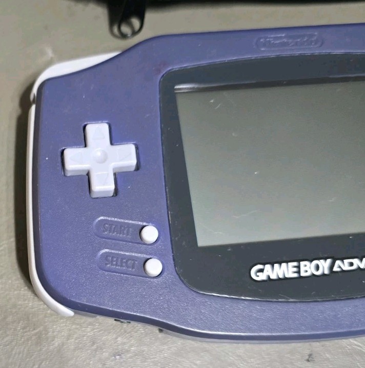 Nintendo Game Boy Advance AGB-001 Indigo Console With Mario 3, NYKO Light & Case