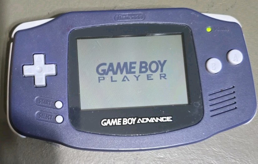 Nintendo Game Boy Advance AGB-001 Indigo Console With Mario 3, NYKO Light & Case