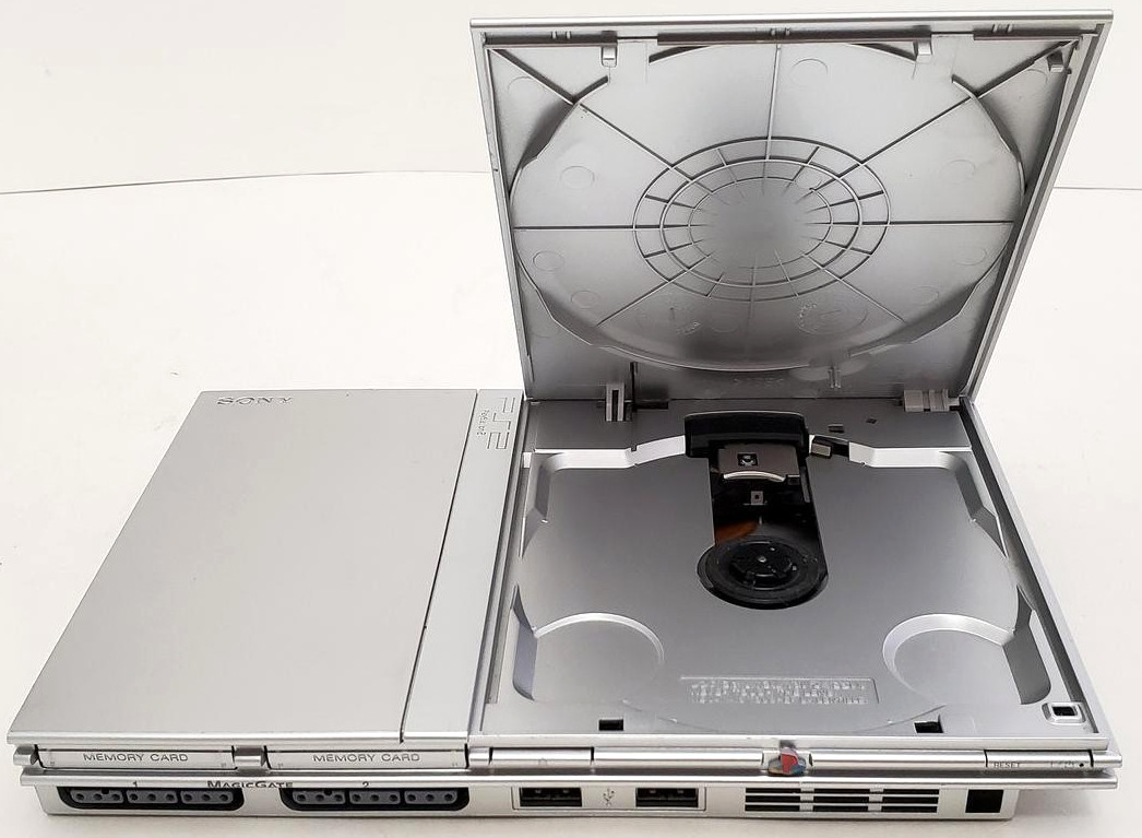 OEM Sony PS2 PlayStation 2 Slim SILVER Console Bundle SCPH-79001 Slimline System