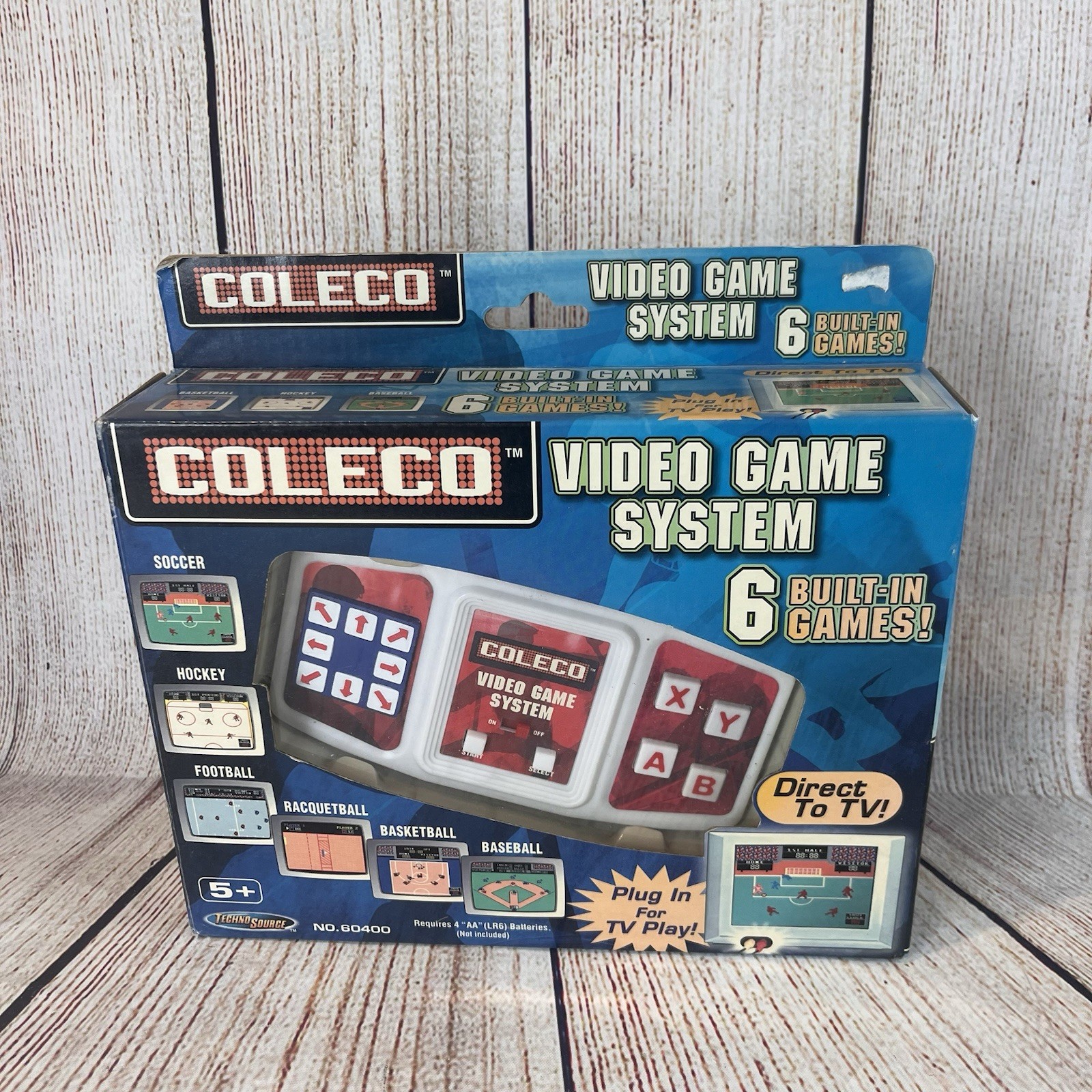 2005 Coleco Plug & Play-Video Game System 6 Built-In Games! Open box- Working!