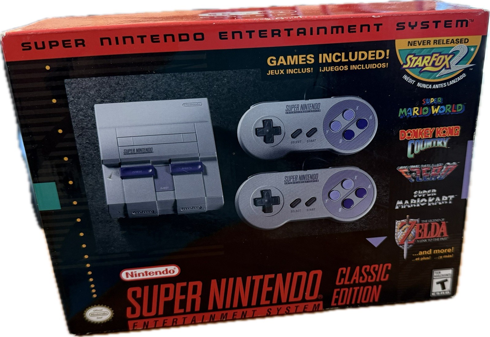 NEW IN BOX – Authentic SNES Super Nintendo Classic Mini. UNOPENED – 21 Games