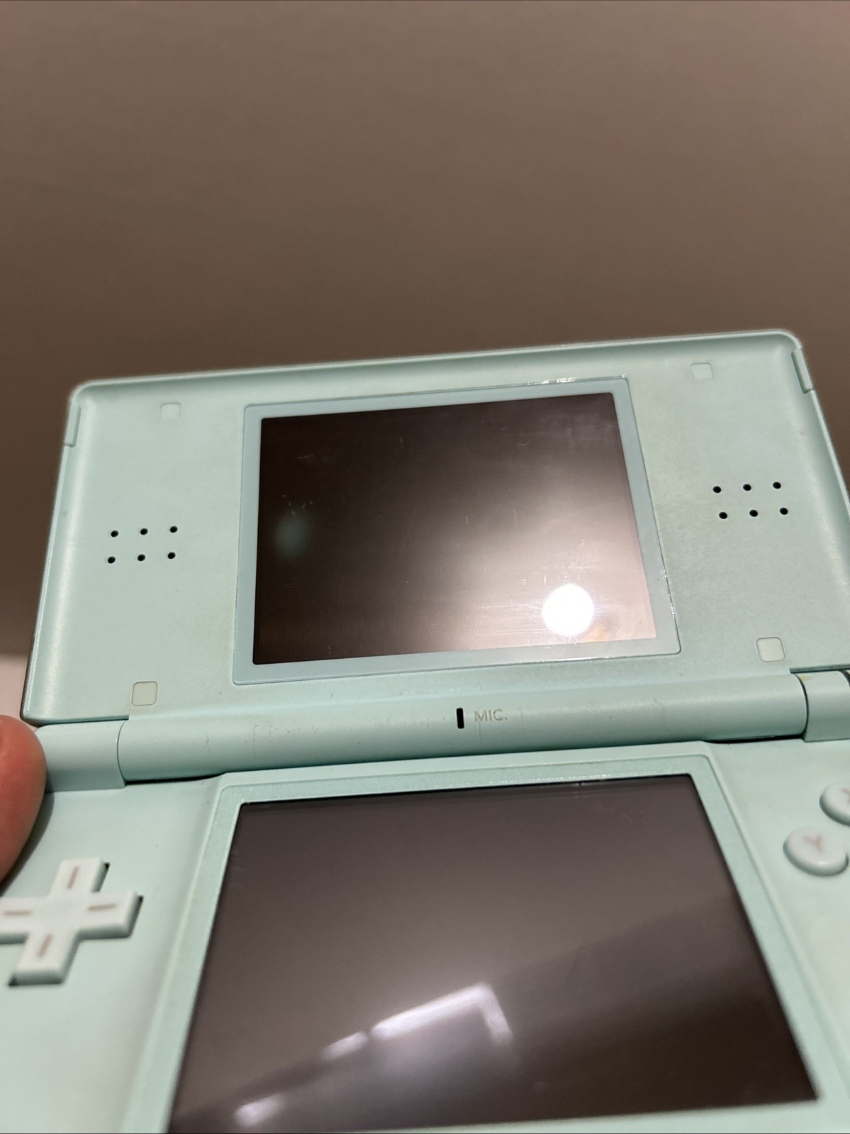 Nintendo DS Lite Light Blue Console Bundle with Game Charger And Case Read