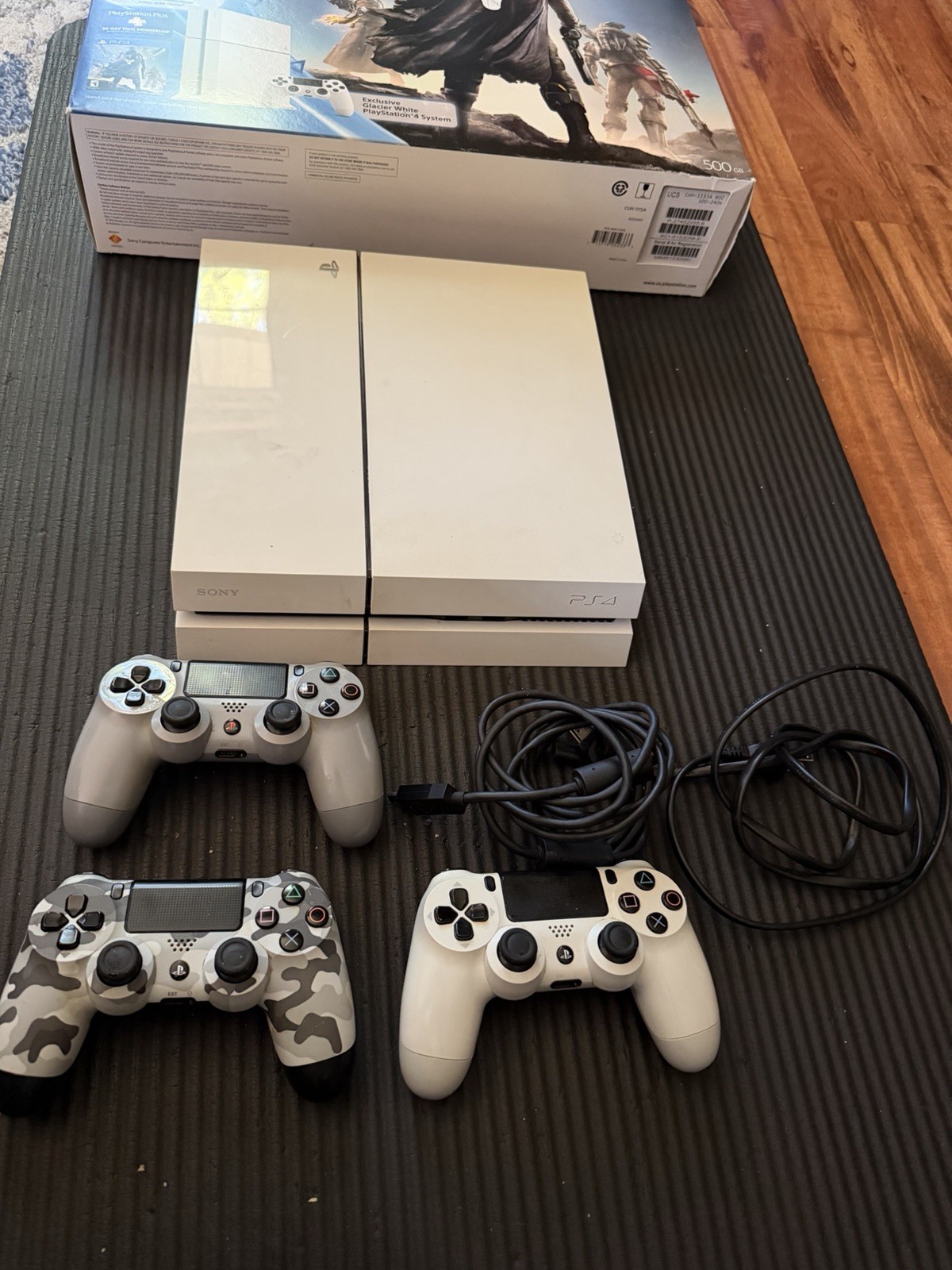 PS4 Glacier White Destiny Edition Bundle – 2TB UPGRADE – 3 Controllers