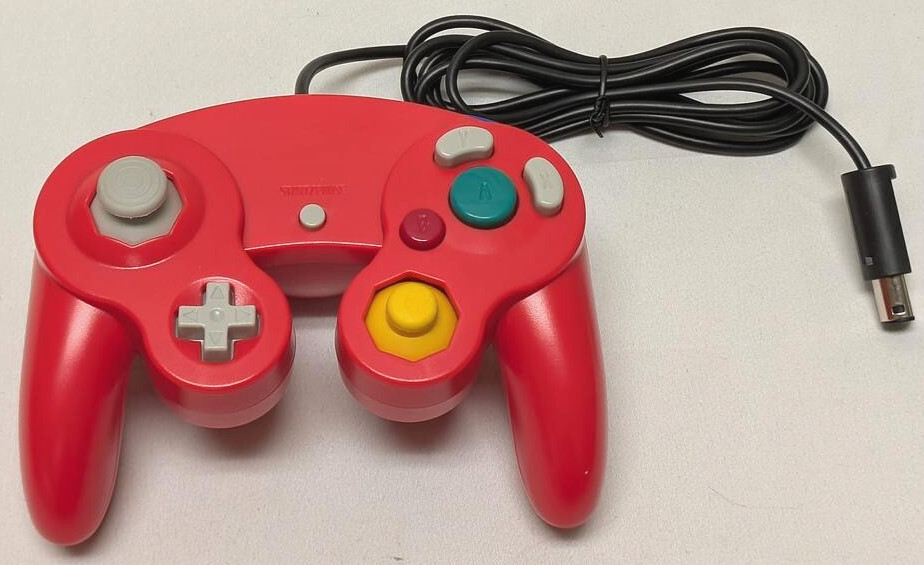 Nintendo GameCube RED-ORANGE Housing Gaming Console DOL-001 System Bundle NGC