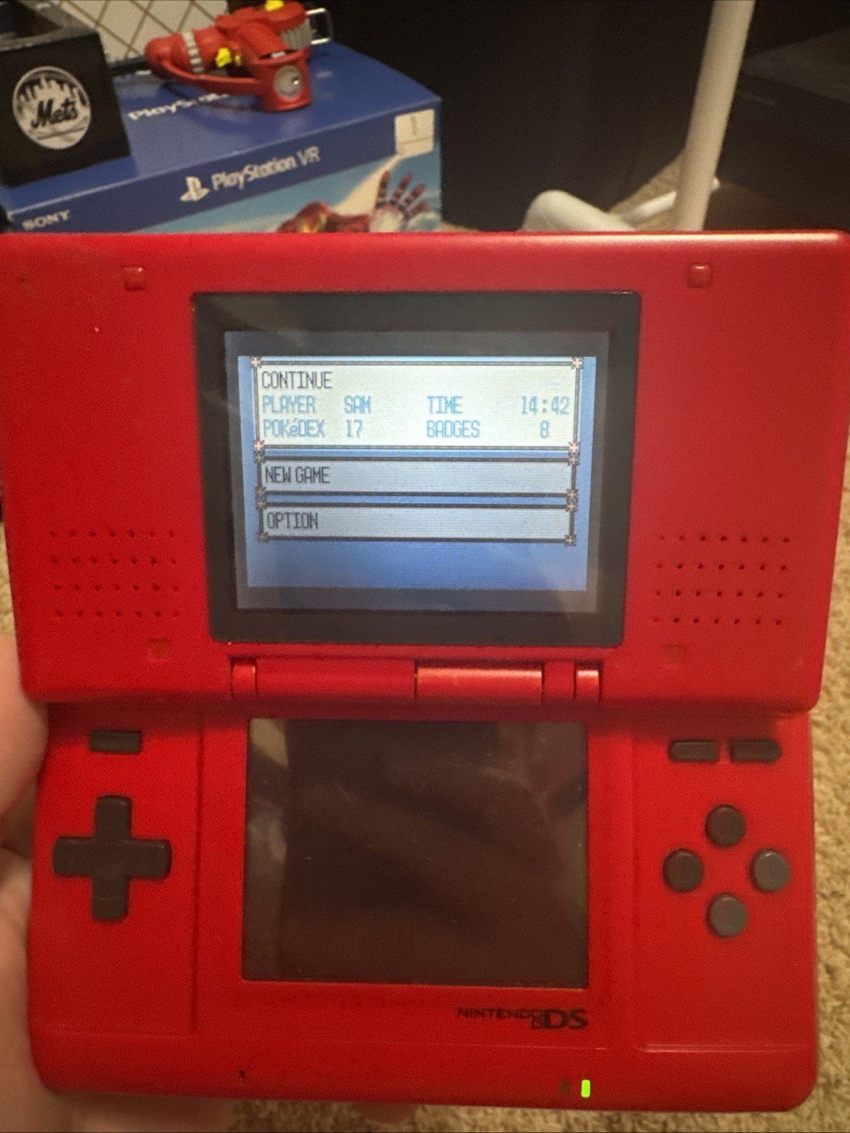 Nintendo DS Original Lava Red bundle including POKEMON RUBY OG GBA EDITION