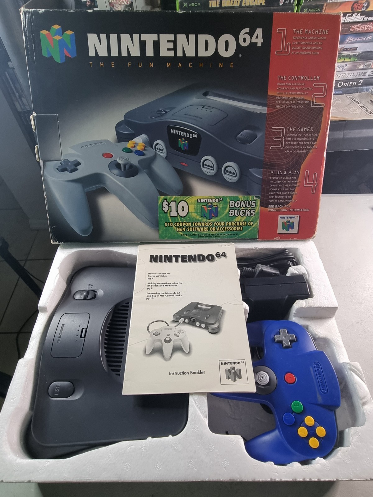 Nintendo 64 Console Original in Box 1996 N64 With Manual Oem All