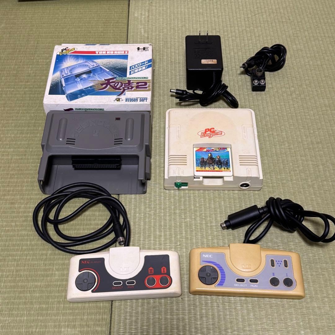 NEC PC Engine PI-TG001 Console System with Ten no Koe 2 & Game Tested