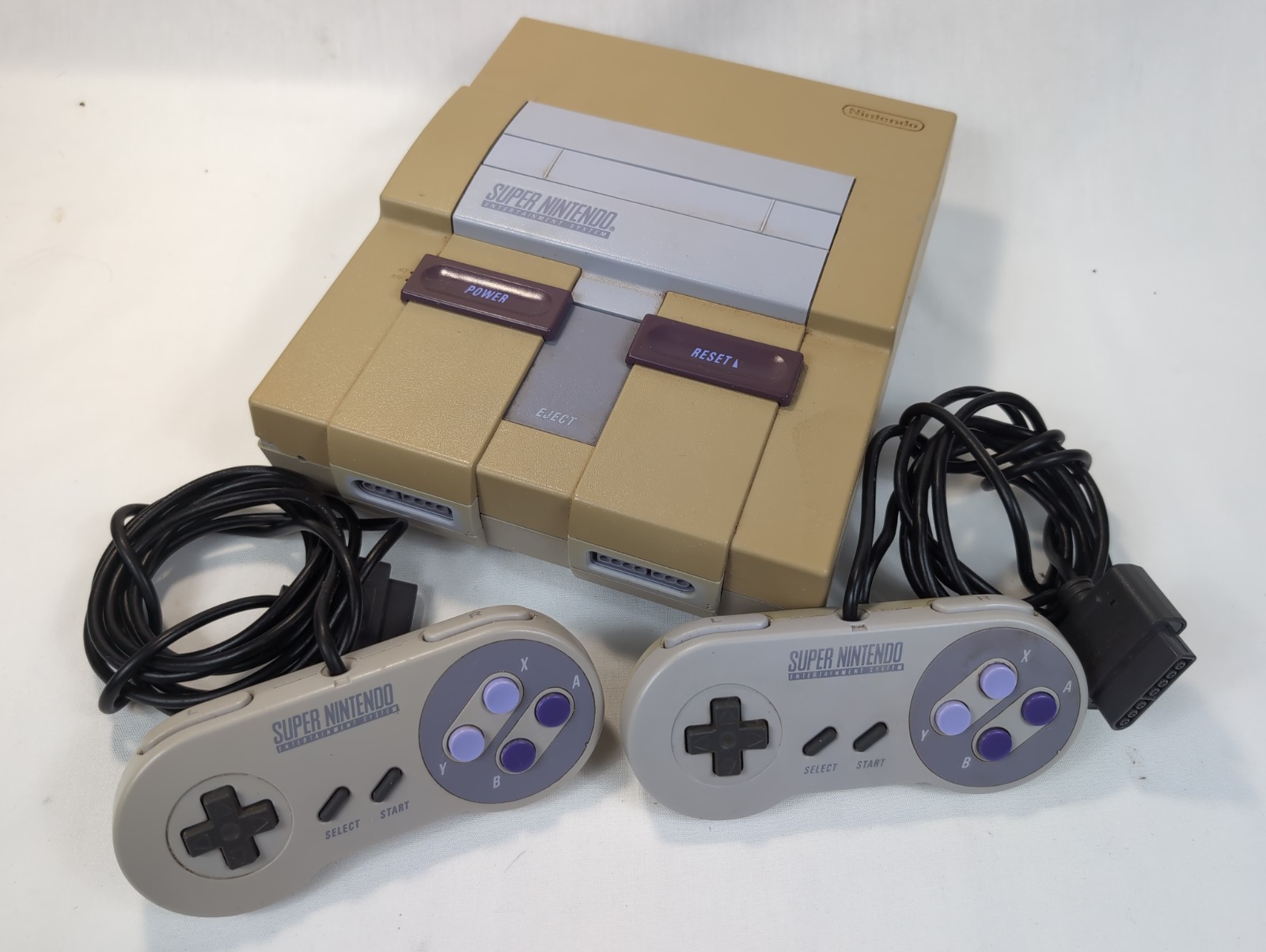 Super Nintendo System SNES Console SNS-001 Untested Parts & Repair 2 Controllers