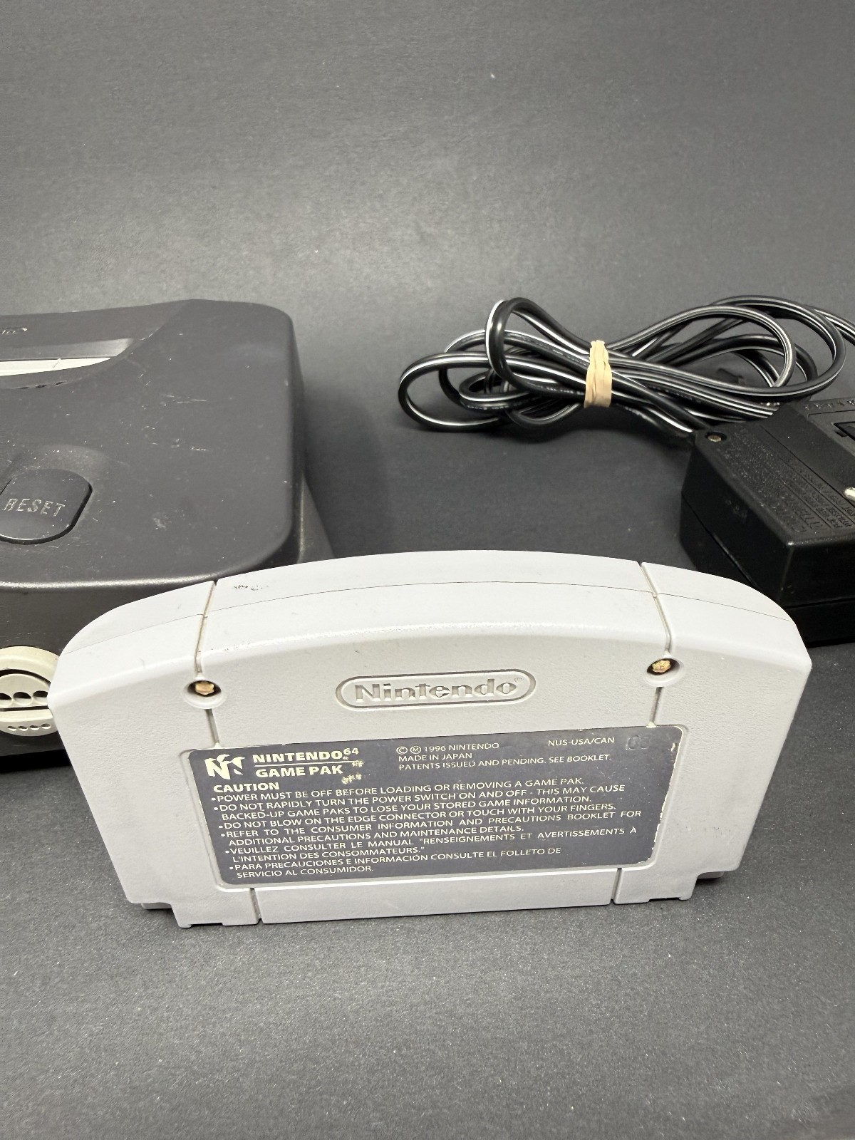 Nintendo 64 N64 Console System Bundle Controller + Cords + Star Fox 64 Tested
