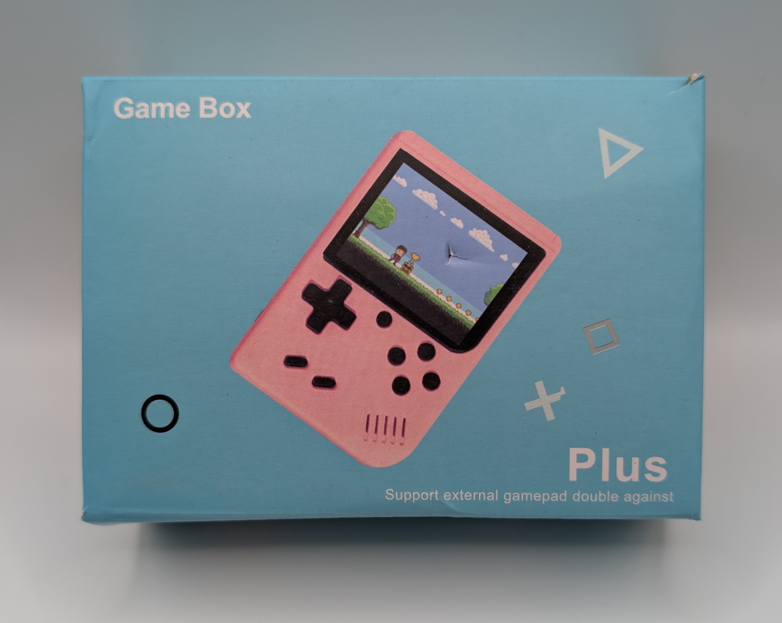 Game Box Plus Handheld Console – Retro Gaming System w/ Preloaded Games – Pink
