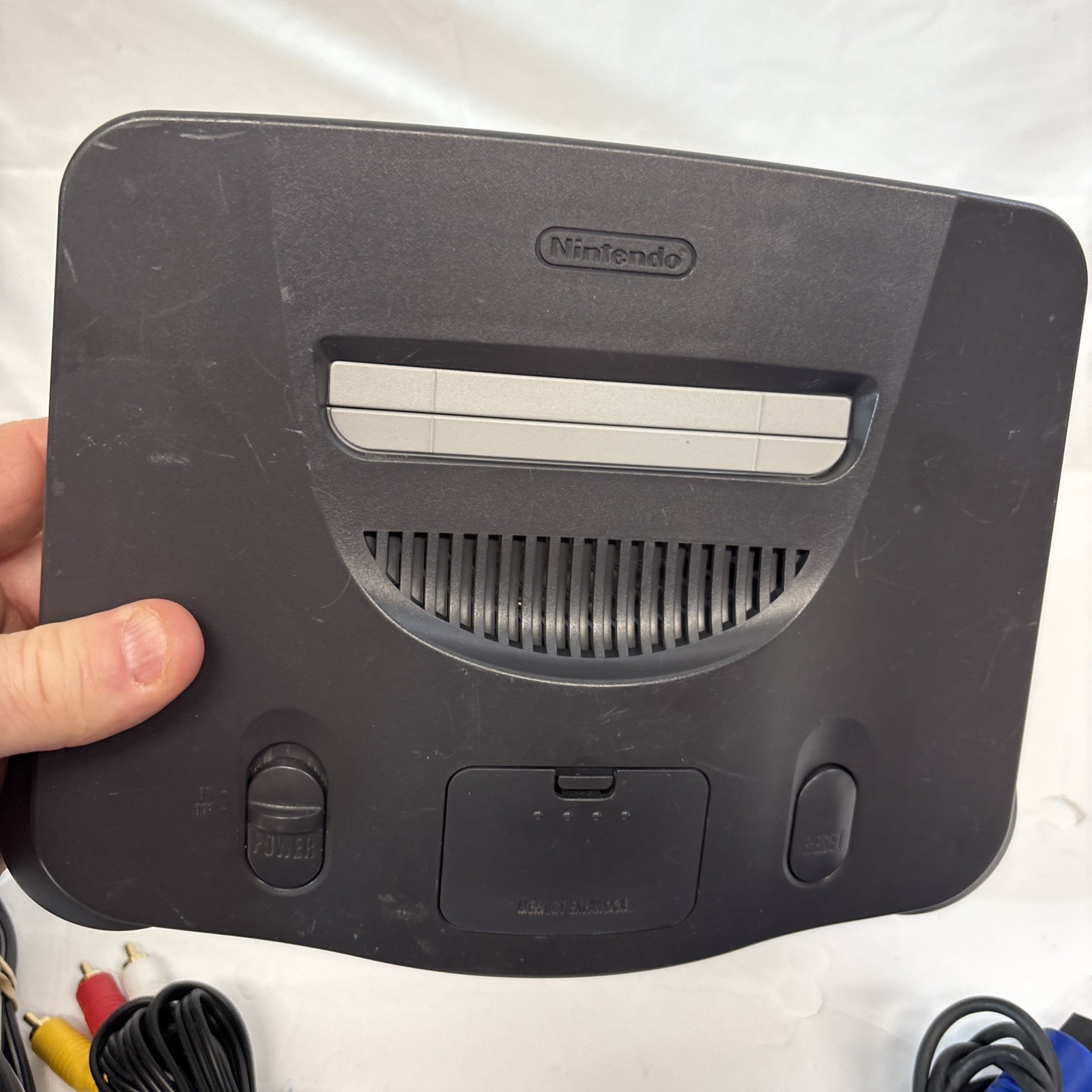Nintendo 64 Video Game Console With Hook Ups One Controller Tested Working