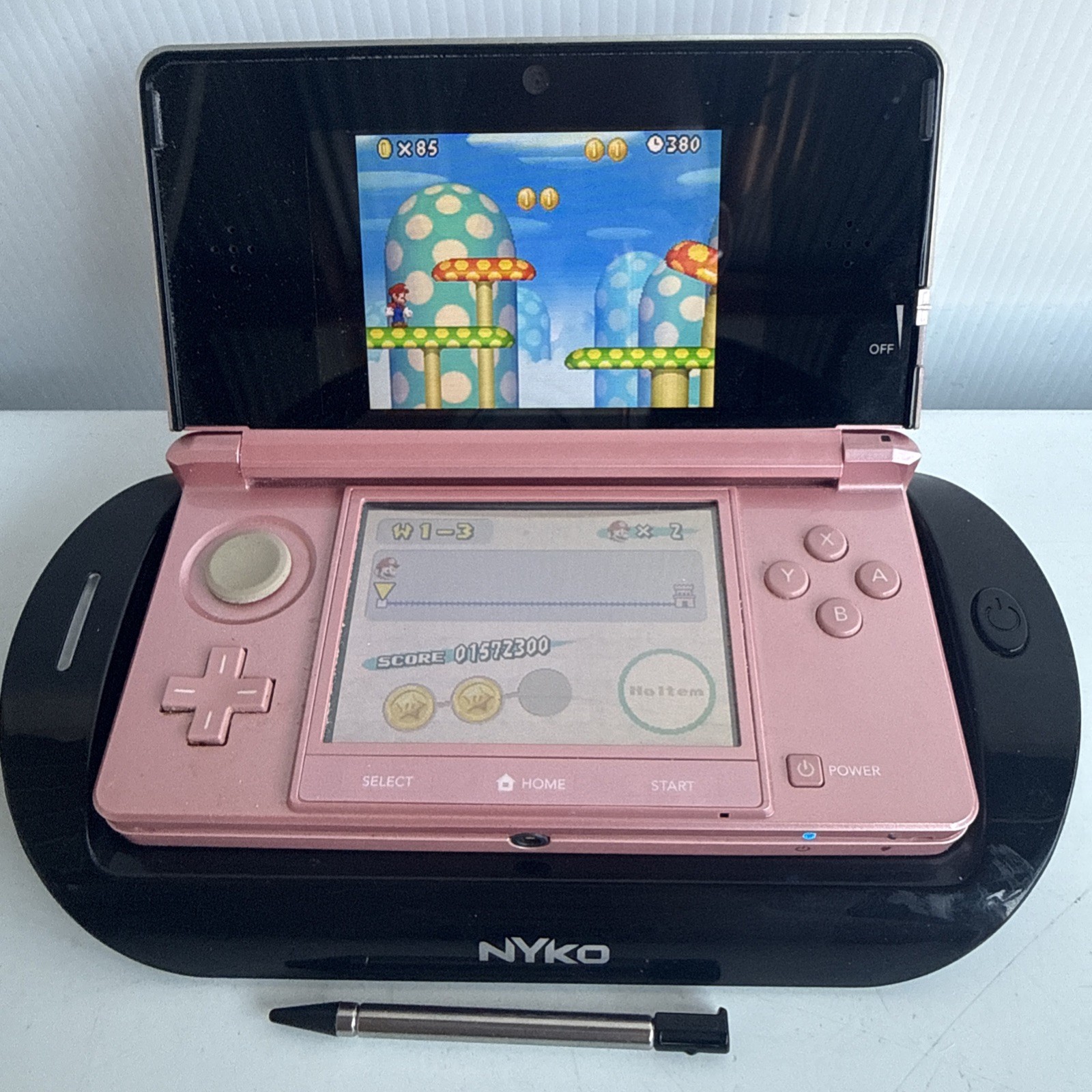 Nintendo 3DS Pearl Pink Handheld System Tested Working No Games No Charger READ