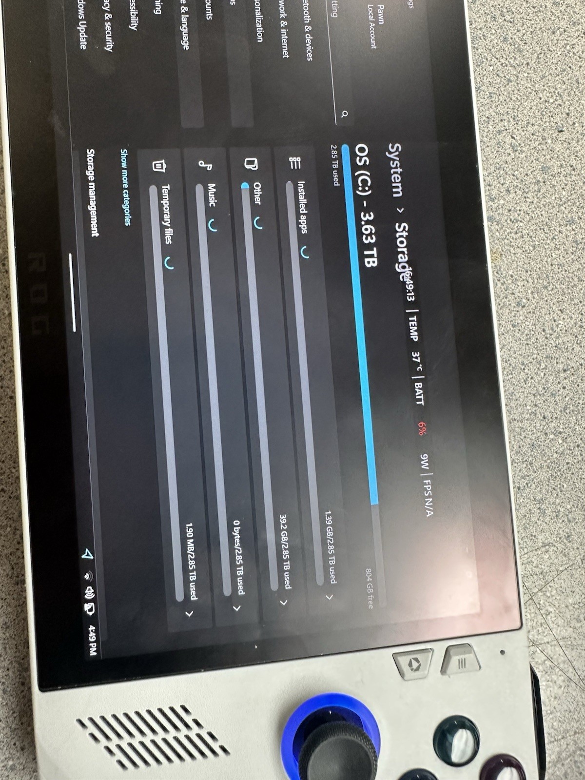 Rog Ally 4tb SSD