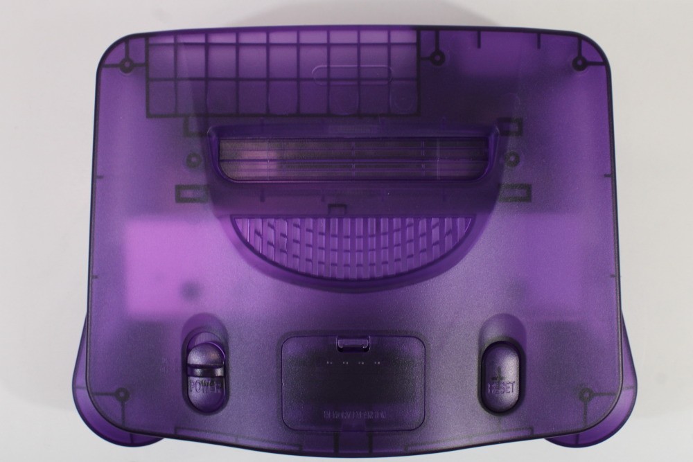 Nintendo 64 Clear Transparent Purple Console LED NTSC REGION FREE Mod N64 EK546