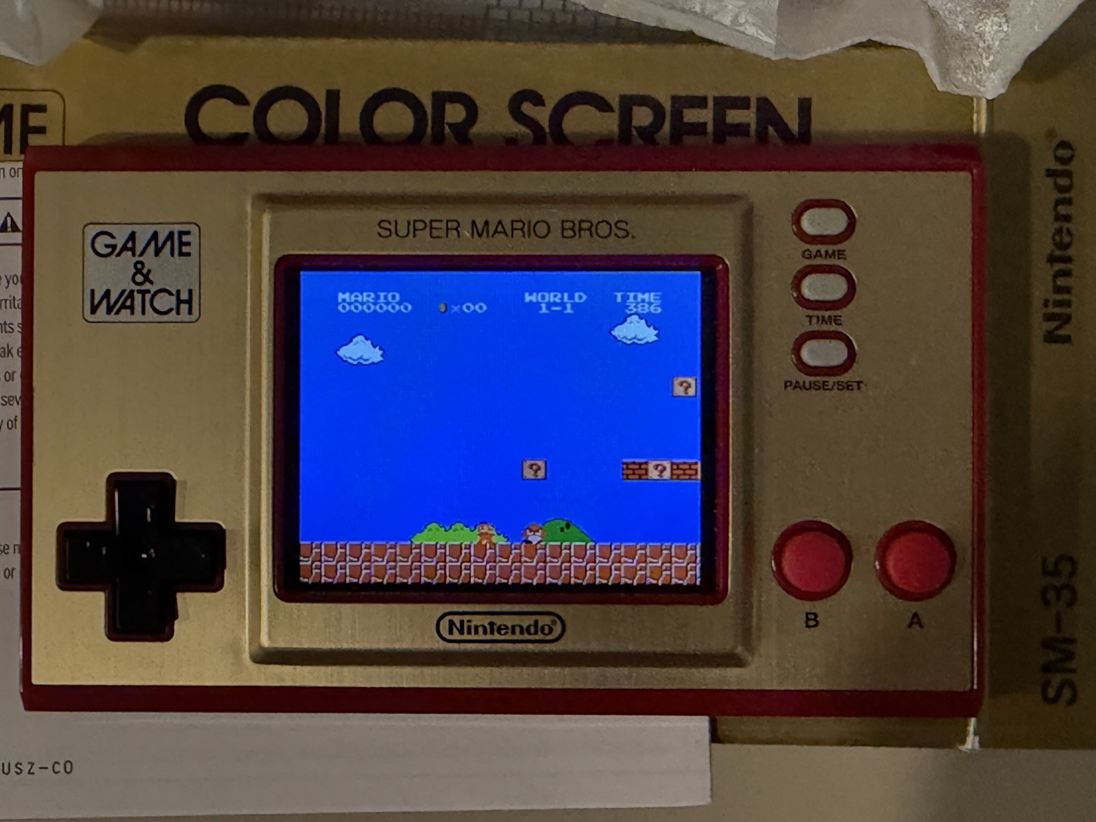 Nintendo Game & Watch Super Mario Bros. SM-35 Gold/Red Color Screen USB-C