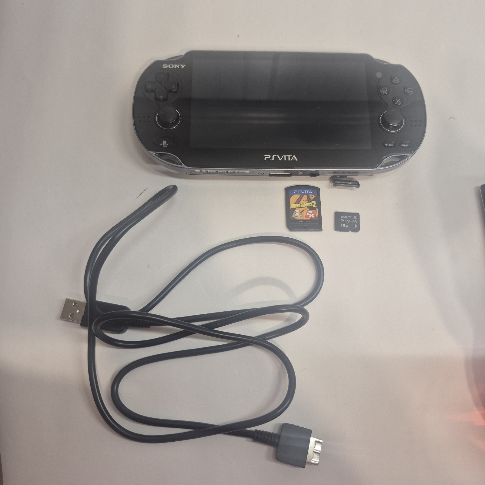 Sony PS Vita PCH-1101 Black 16GB Touch Screen w/ charger & Borderlands 2 Game