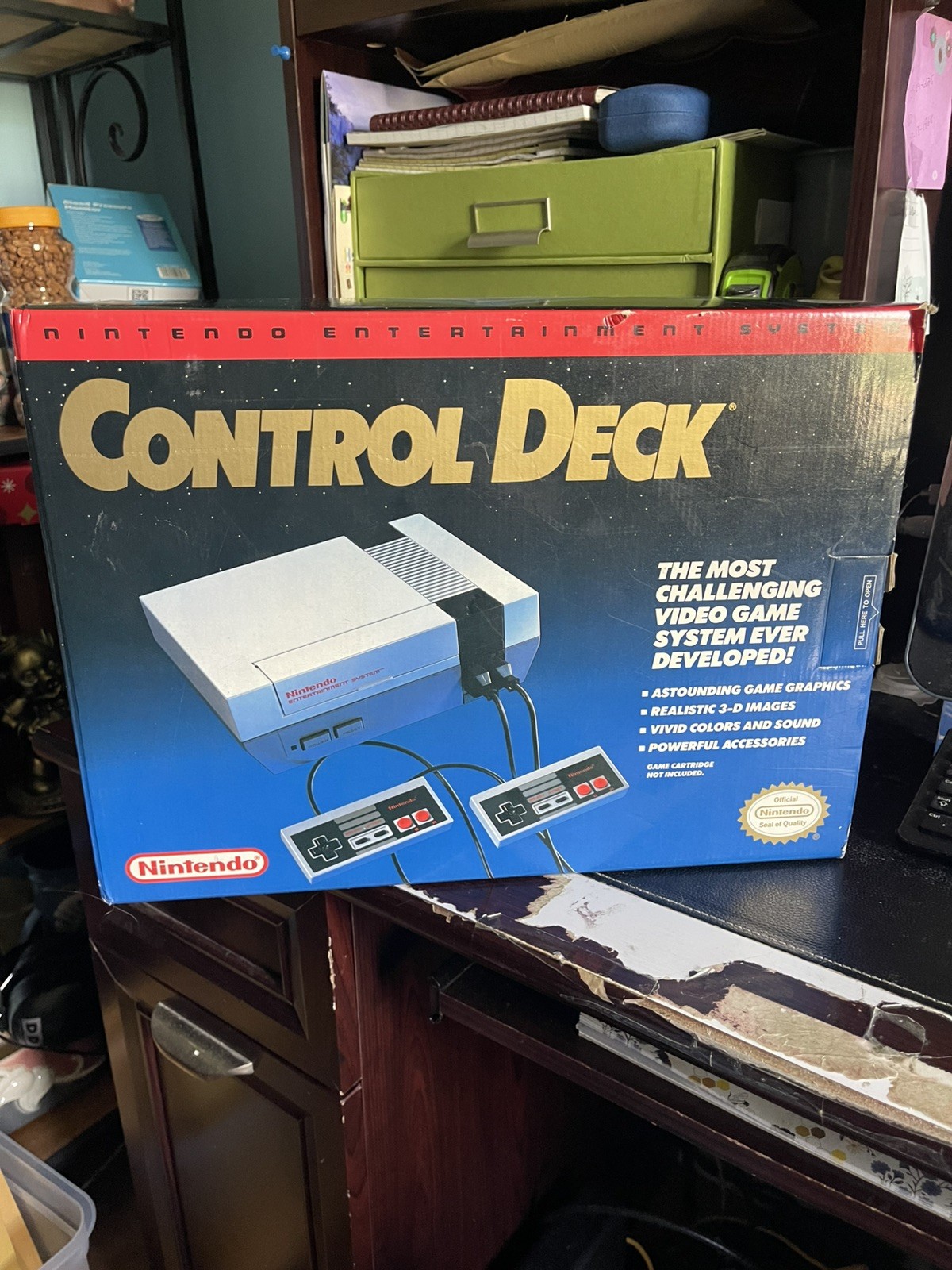 Nintendo 1990 NES Console Control Deck Gray New
