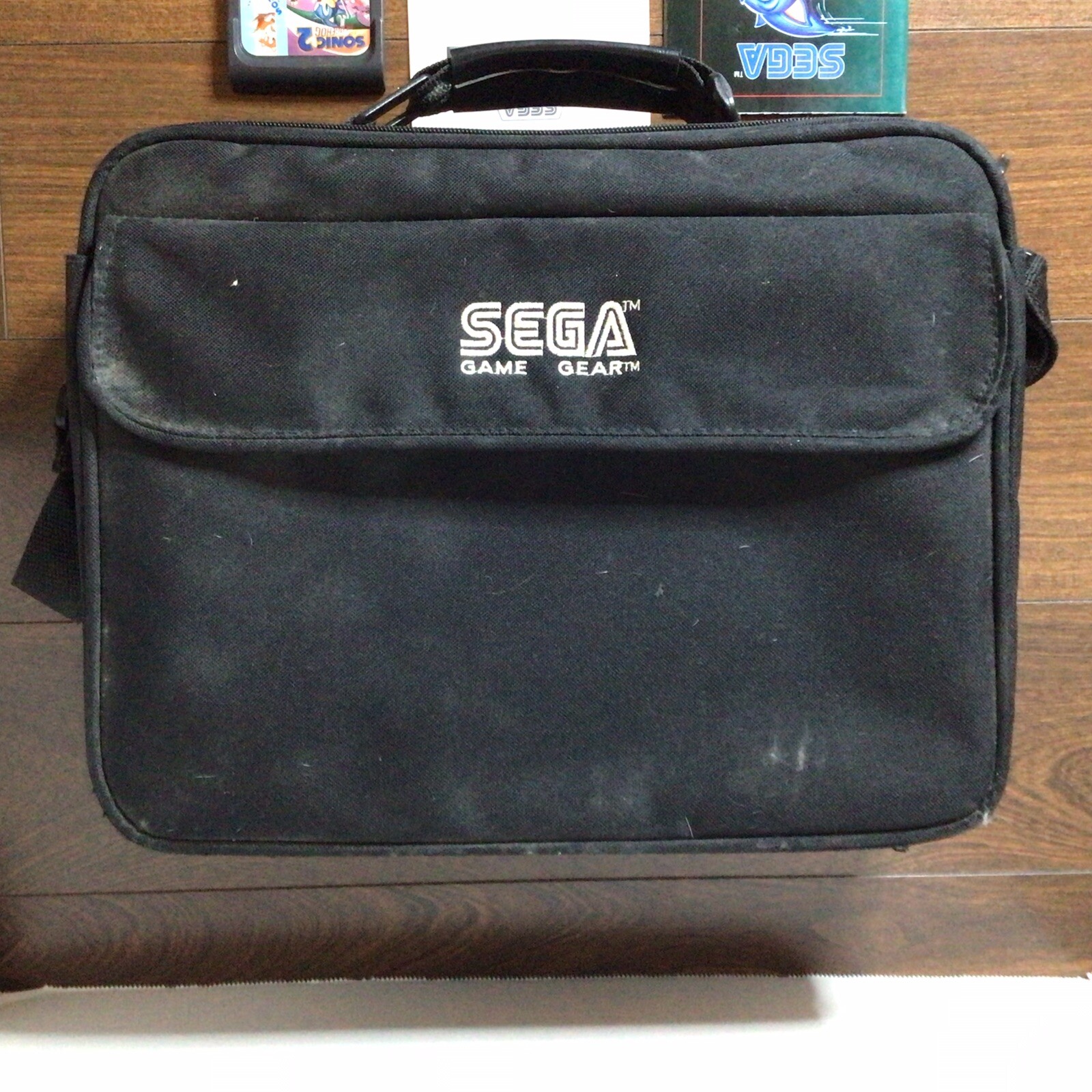 Sega Game Gear Bundle – Sonic 2, Travel Case, Power Supply, Battery Pack – Works