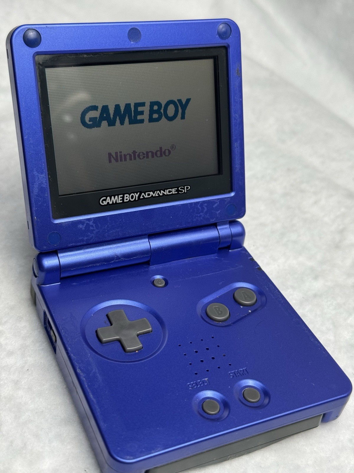 Gameboy Advance SP AGS-001 Blue Cobalt Working, Game & Charger Included