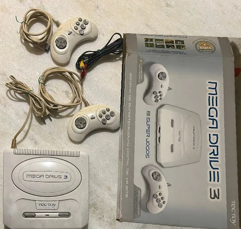 tec toy mega drive 3 with 81 games in memory and original box