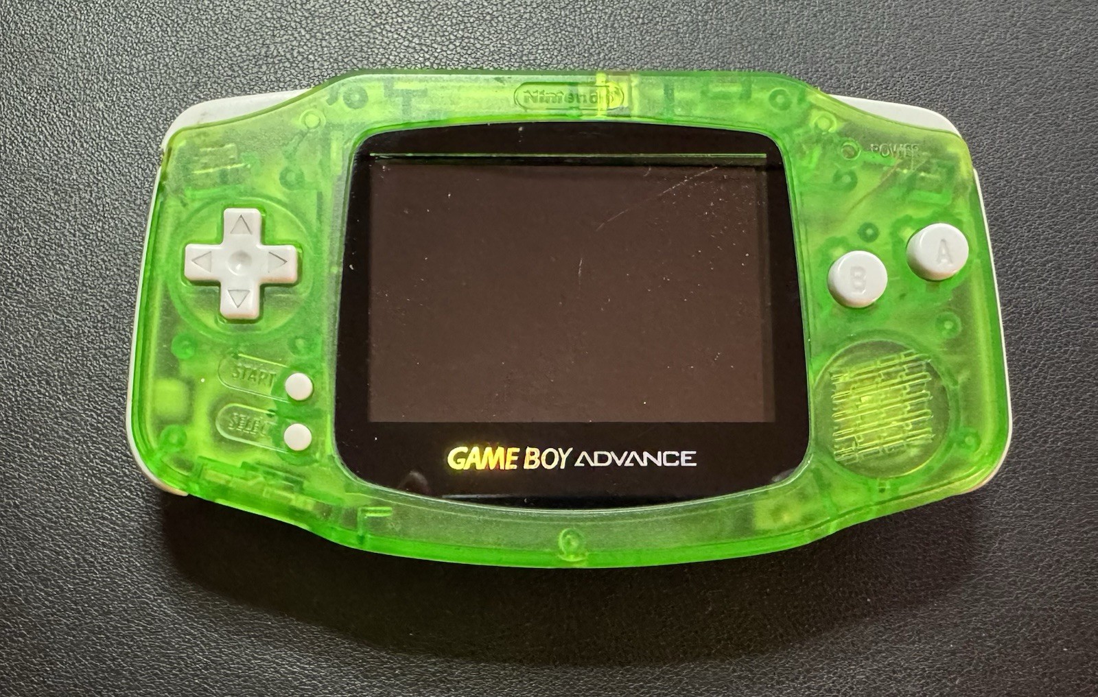 Nintendo Game Boy Advance Handheld Transparent Emerald Green AGB-001 2000 Tested
