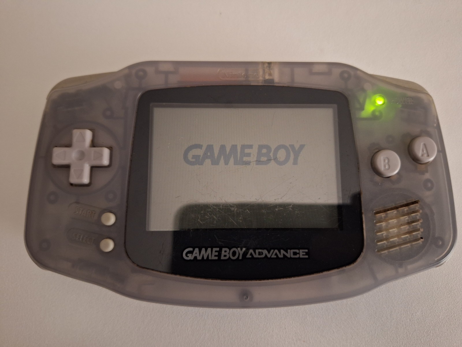 Nintendo Game Boy Advance Clear Glacier – NO Battery Cover