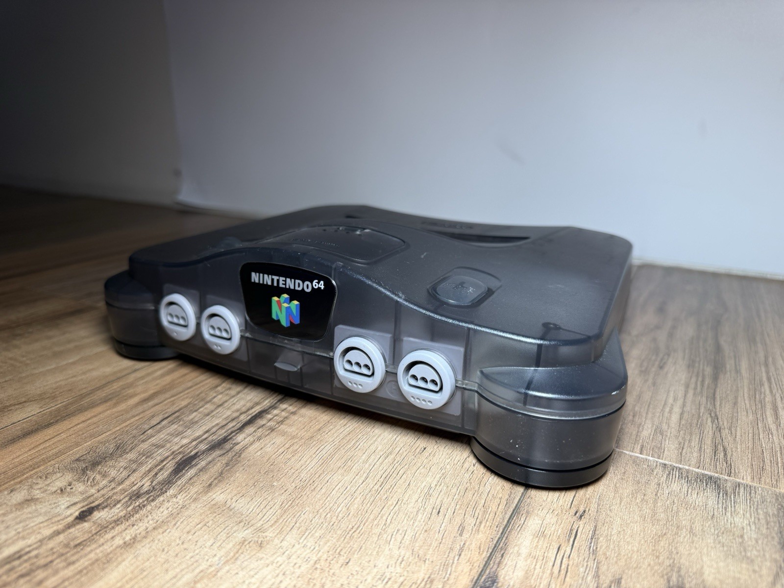 Clear Smoke Gray Funtastic Nintendo 64 N64 Console System OEM Controller + Cords