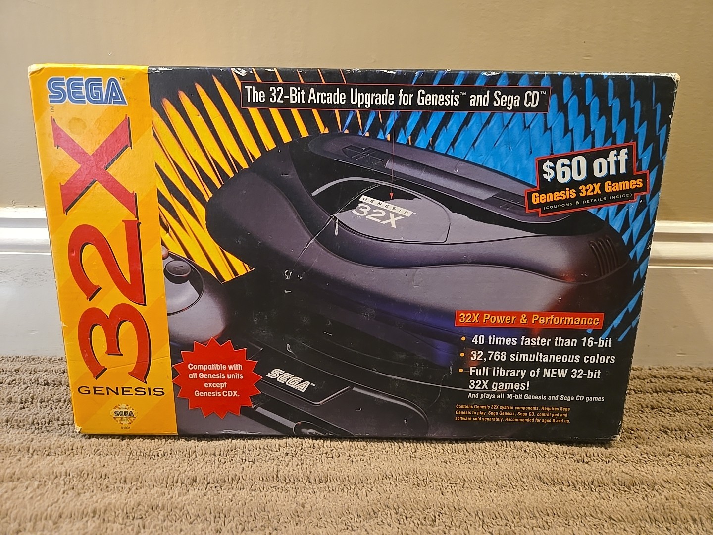 Sega 32X Unit System Console In Box CIB No Cords