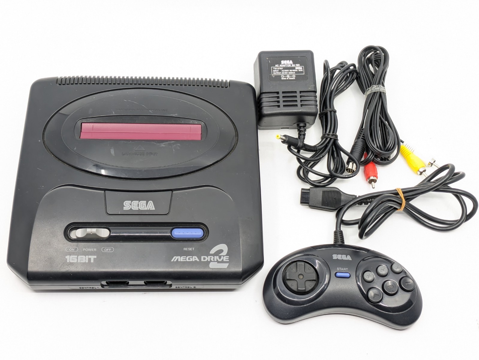 Sega Mega Drive 2 HAA-2502 Console w/ Controller AV Cable AC Adapter Tested JP