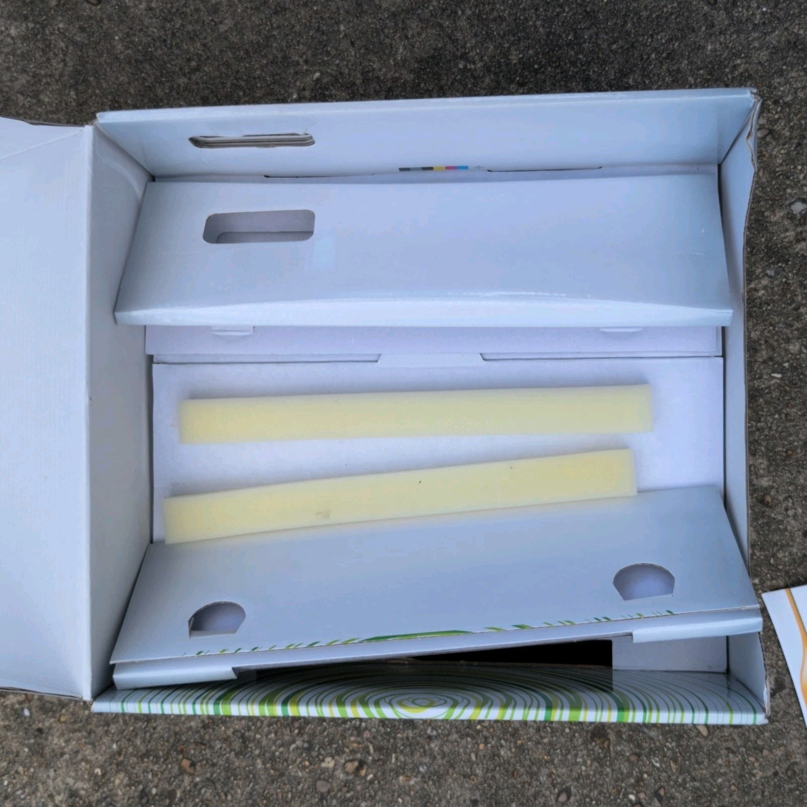 BOX ONLY Microsoft Xbox 360 Pro Console White + Paperwork / Manuals