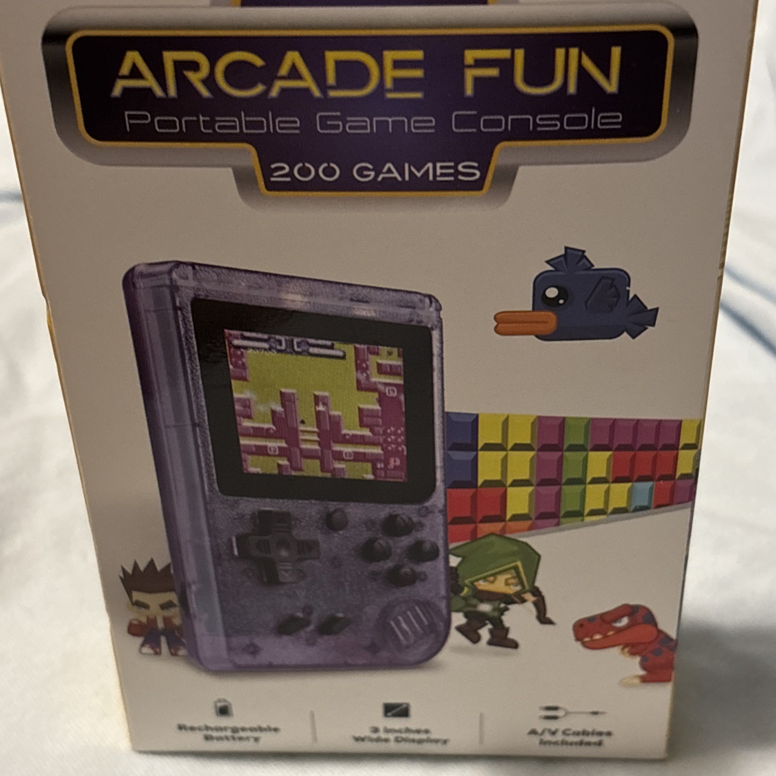 Arcade Portable Game Console Game Boy Style 200 Games Merkury Innovations