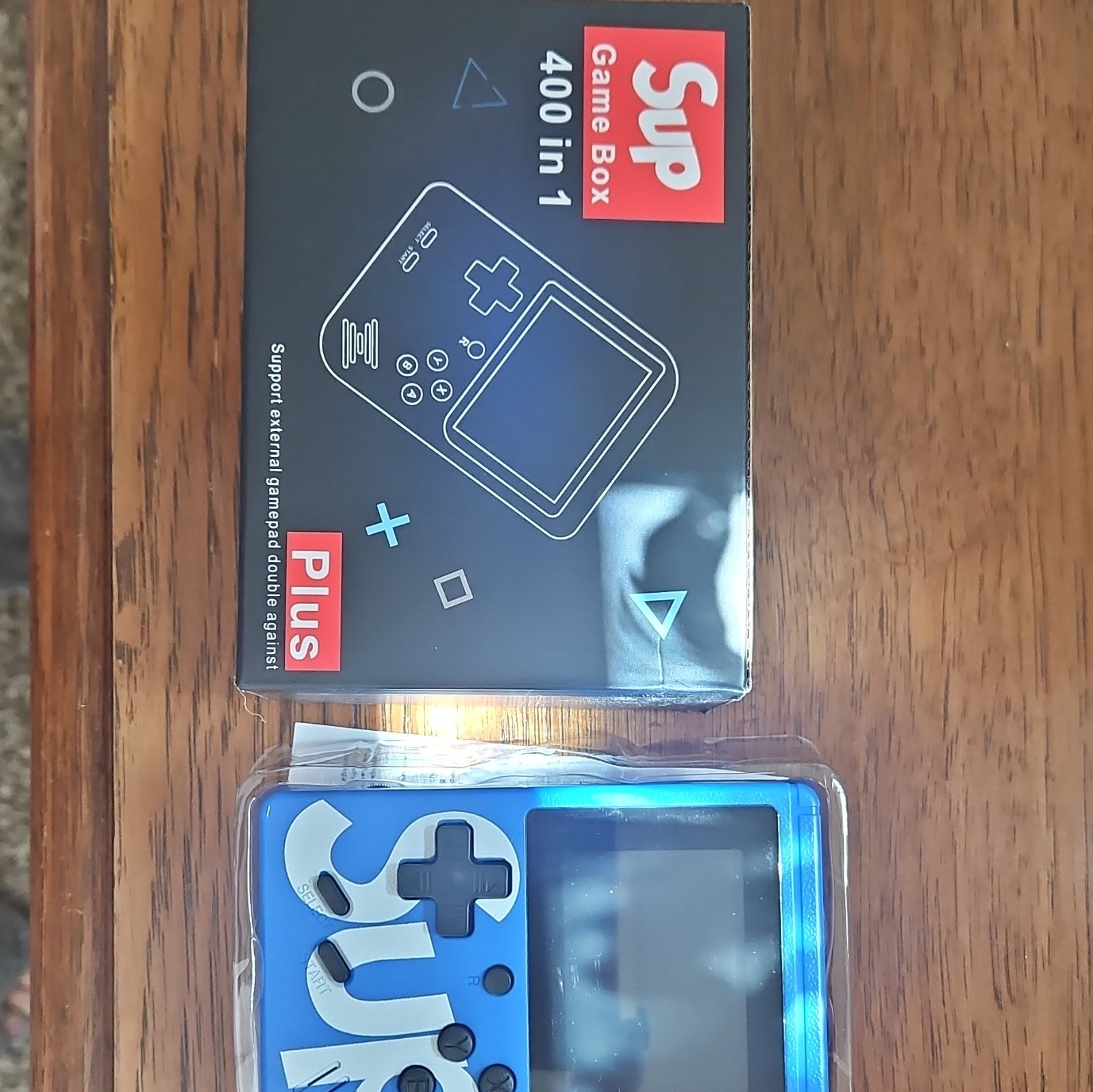 Sup Game Box 400-in-1 Plus Handheld Console Blue Rechargeable, AV/Micro-USB