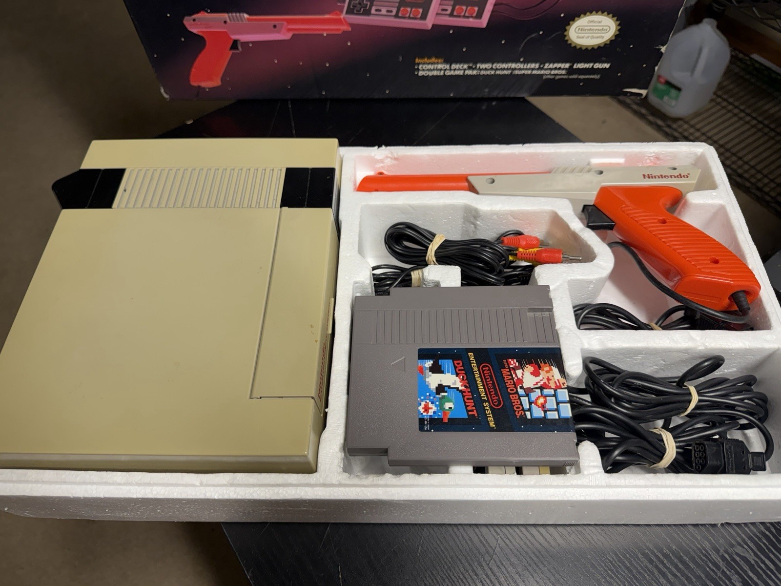 Nintendo NES Action Set In Original Box Tested Working *READ DESCRIPTION!*