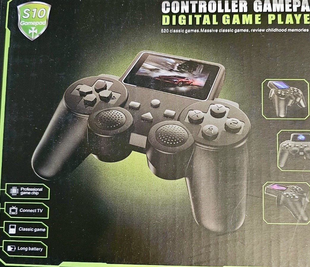S10 Retro Games Controller, 520 In 1, Built-in 2.4″ Screen, PS Gamepad, 8bit New