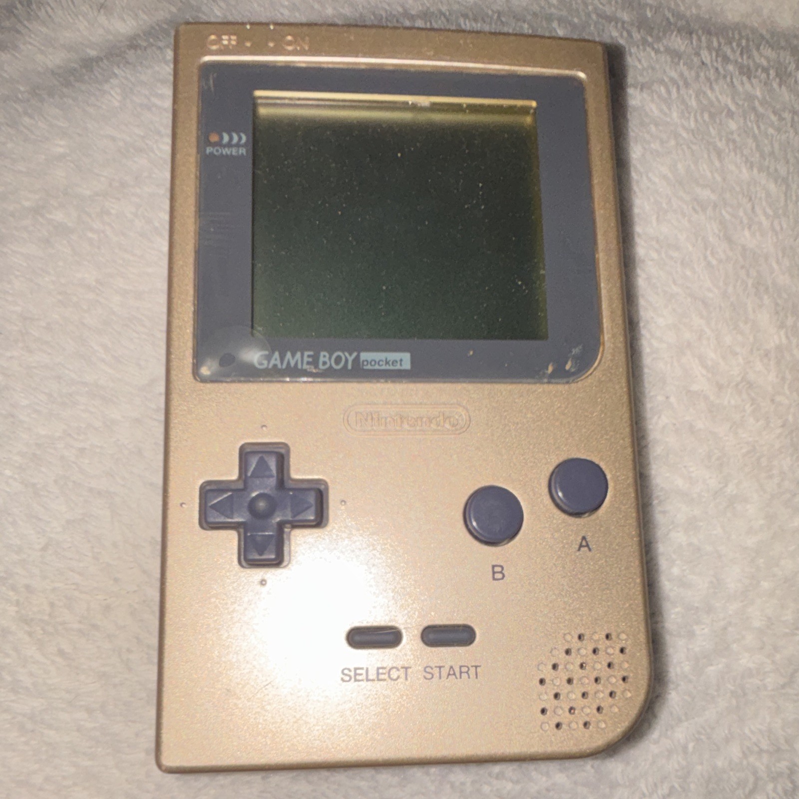Nintendo Game Boy Pocket Handheld System Console, Gold/Blue, Headphone Jack