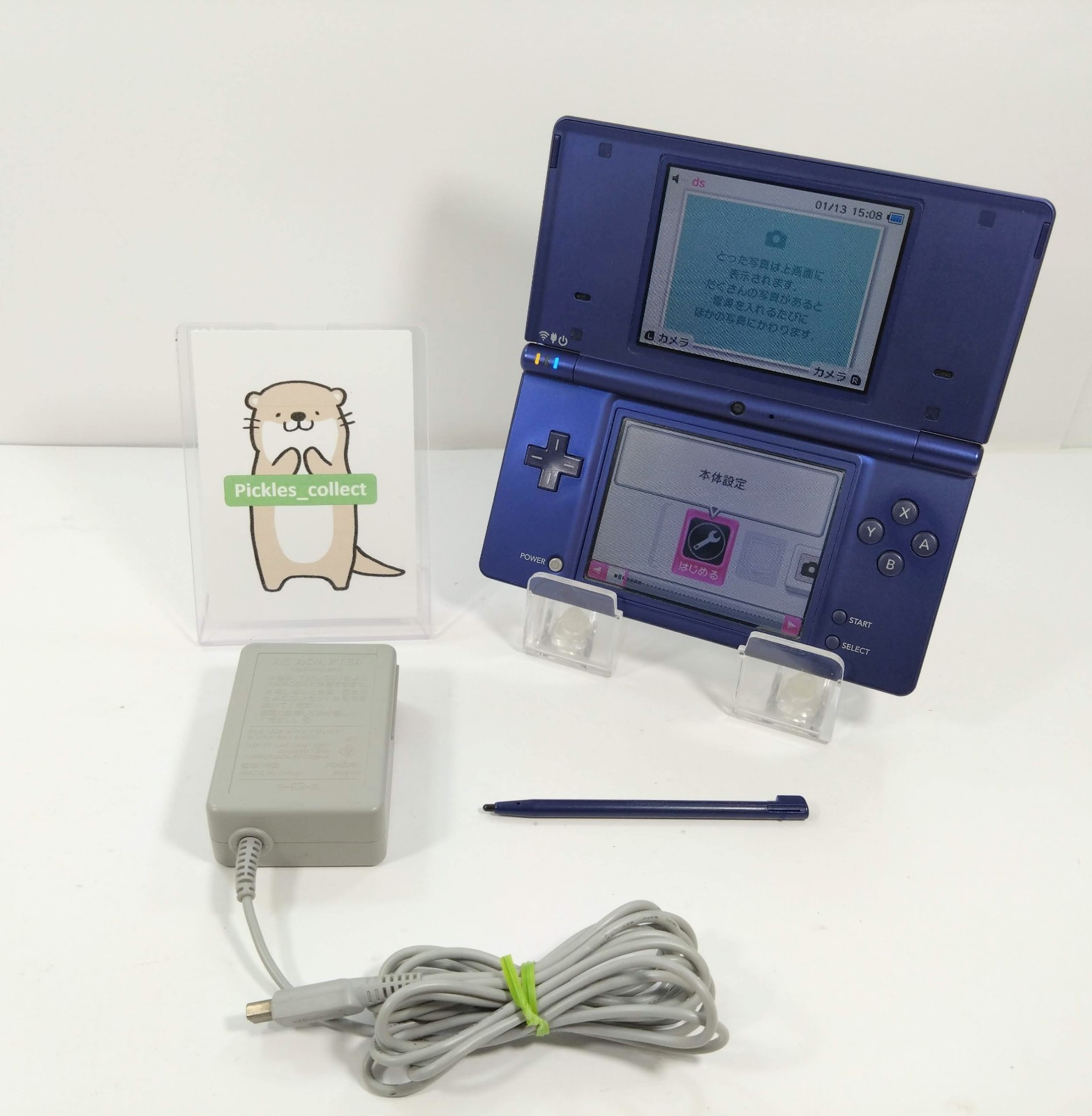 DS i Metallic Blue TWL-001 w/Charger Language Japanese Tested Nintendo 0429P