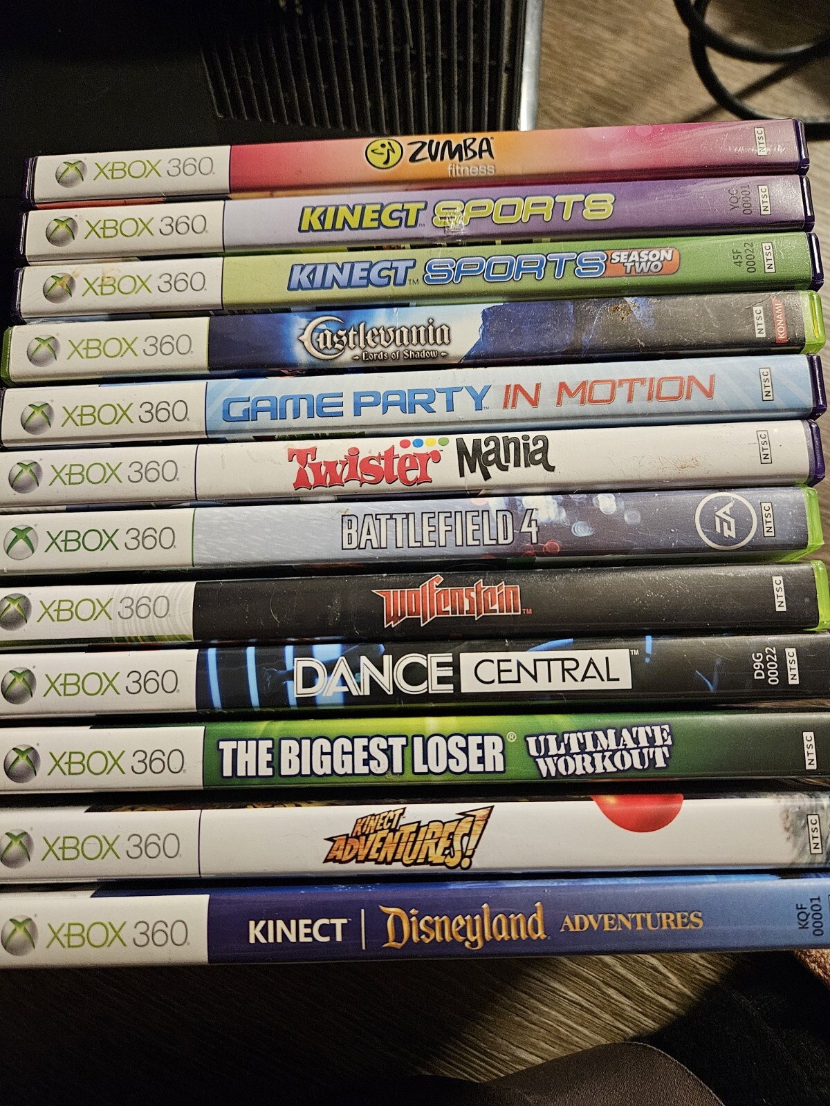 Xbox 360 With Kinect & 12 Games