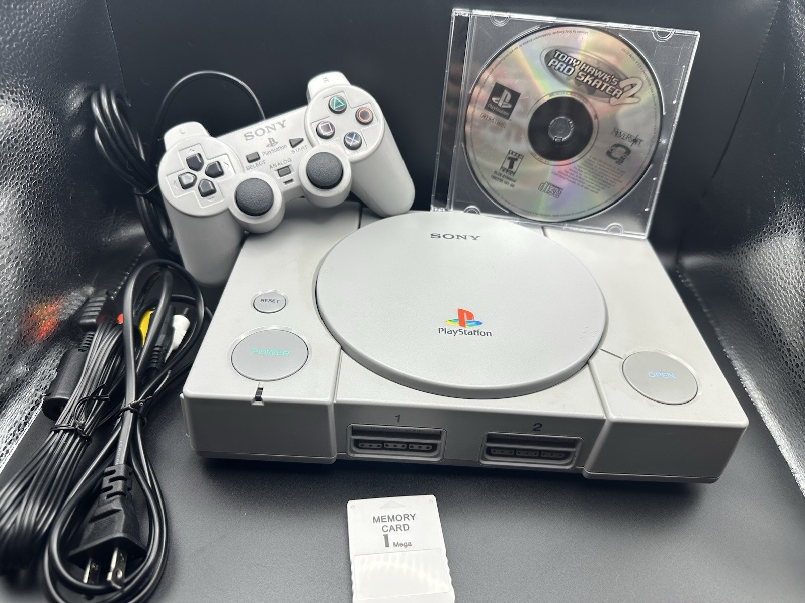 Sony PlayStation 1 Gray Console Bundle SCPH-1001 Restored, Tested, Working READ