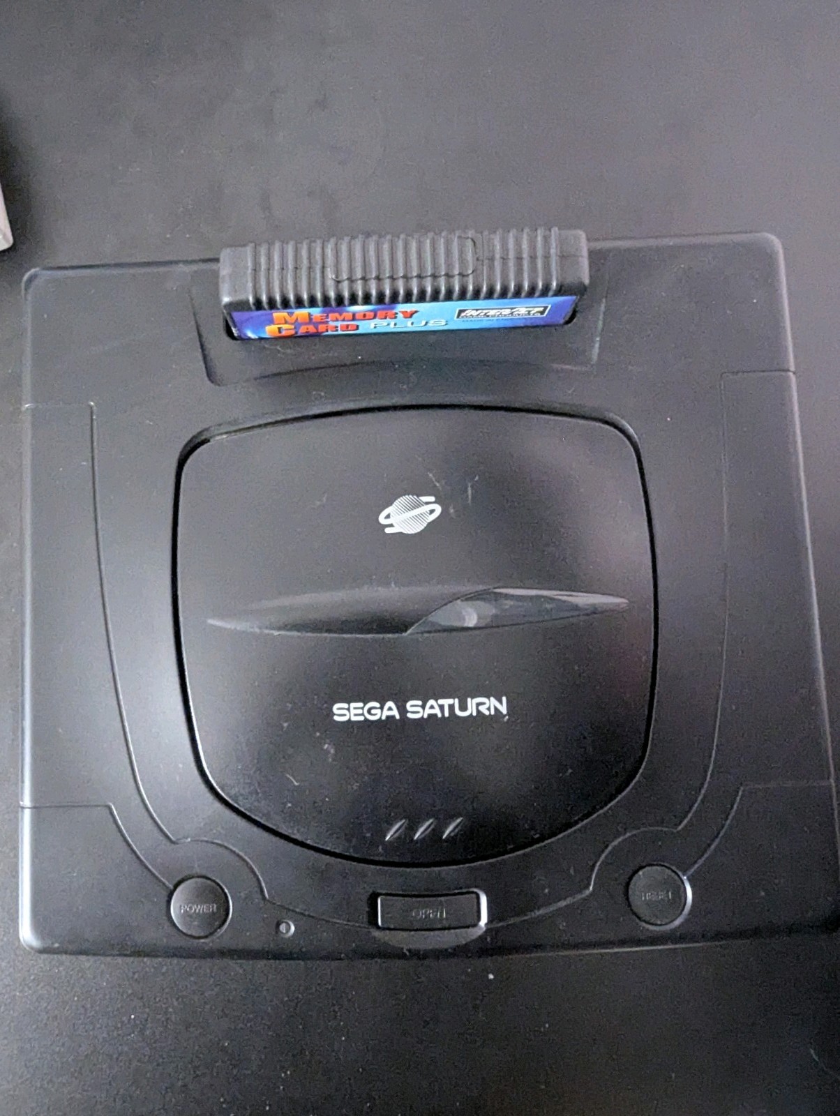 Sega Saturn Black Console W 3D Controller, Cords, Mem Card And 1 Game