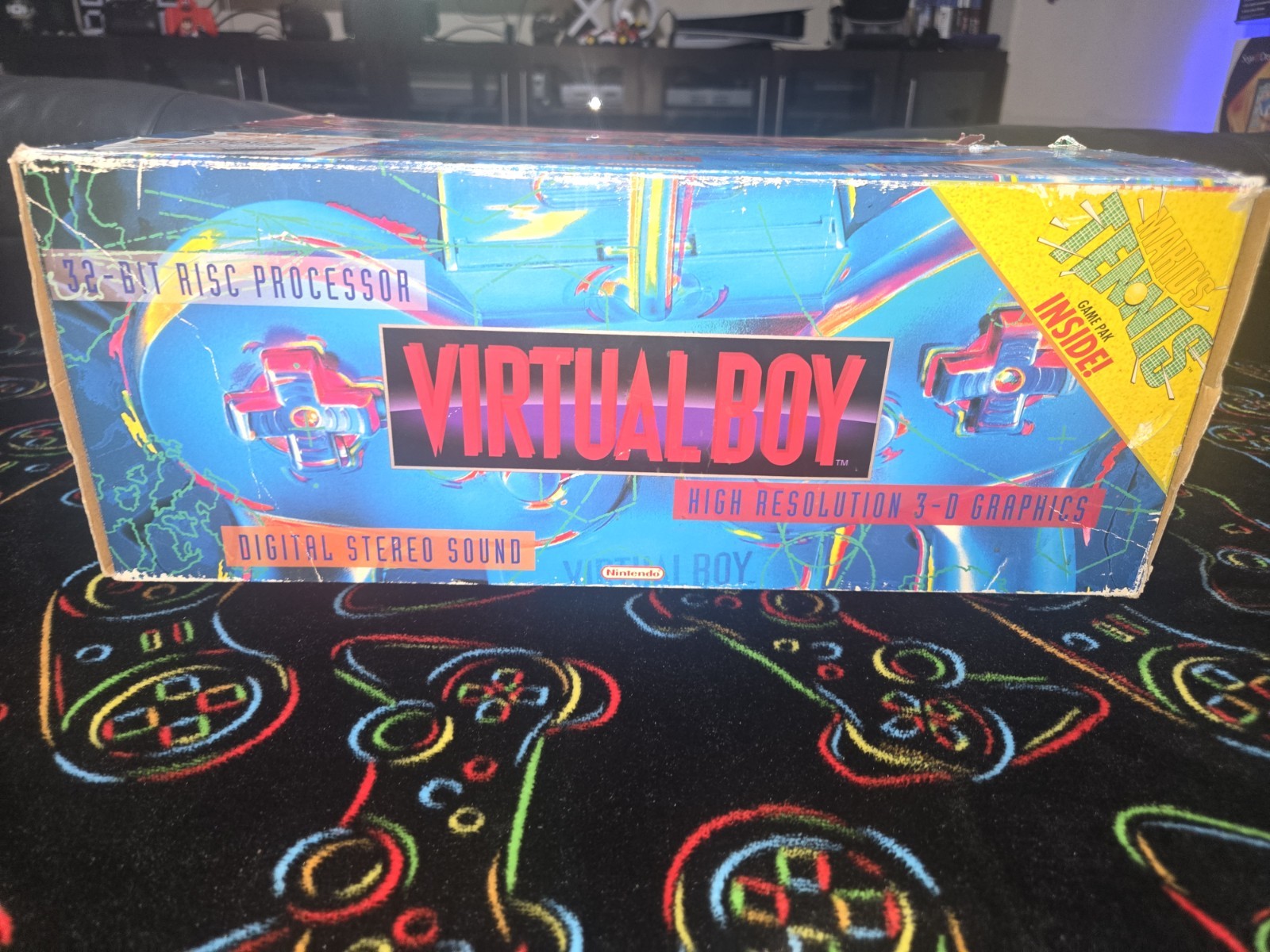 Nintendo Virtual Boy With Box, A.C Adapter .Tested Working! 2 GAMES