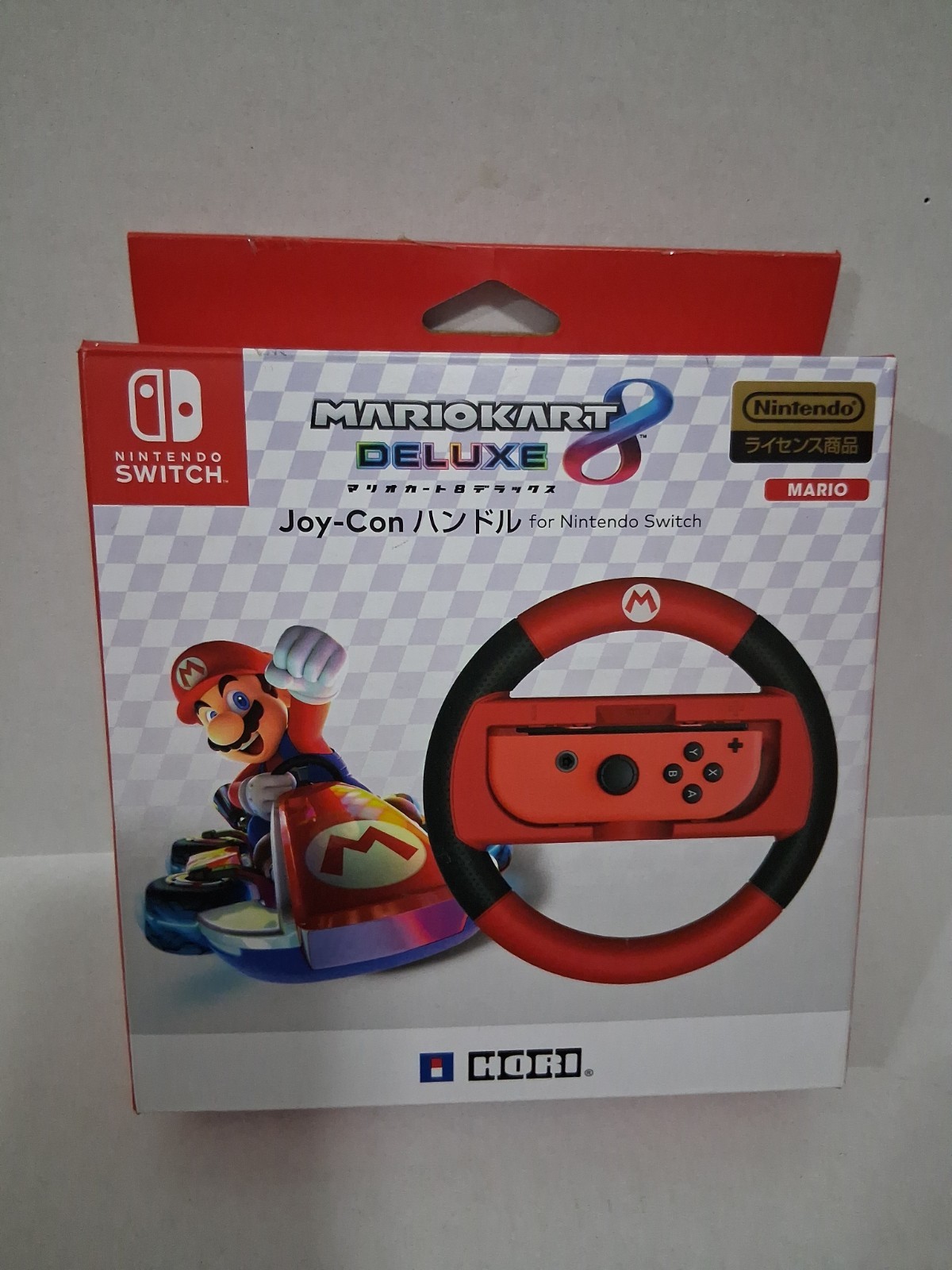 New Joy-Con Wireless Wheel for Nintendo Switch Mario Kart 8 Deluxe Hori Red