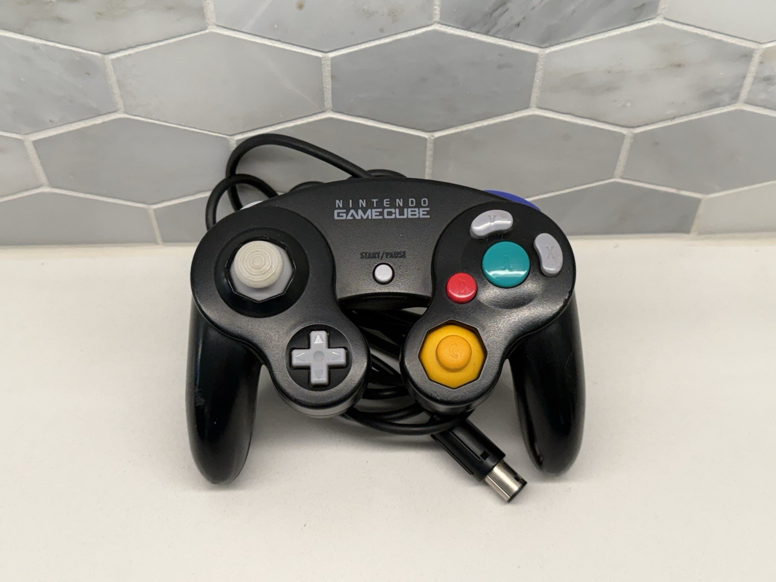 Nintendo GameCube Indigo Console DOL-001 2 Controllers Memory Card Soulcalibur 2