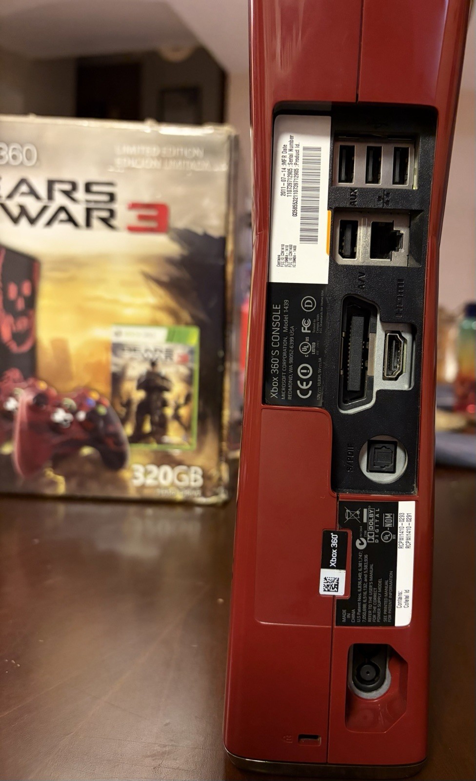 Limited Edition Gears of War 3 320GB Xbox 360 with Box, Game Guide, & Triple PAC