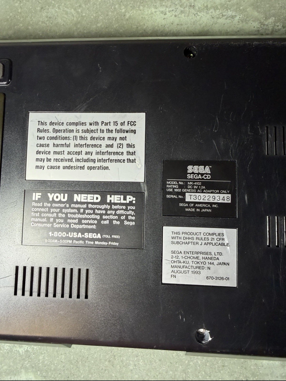 Sega Genesis / Sega CD Console Tested Working. (Read Description)
