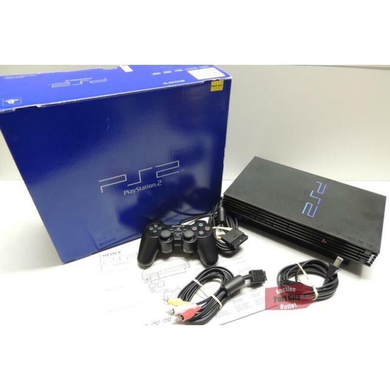 Sony PS2 Video Game System PlayStation 2 Console Controller + Memory Card